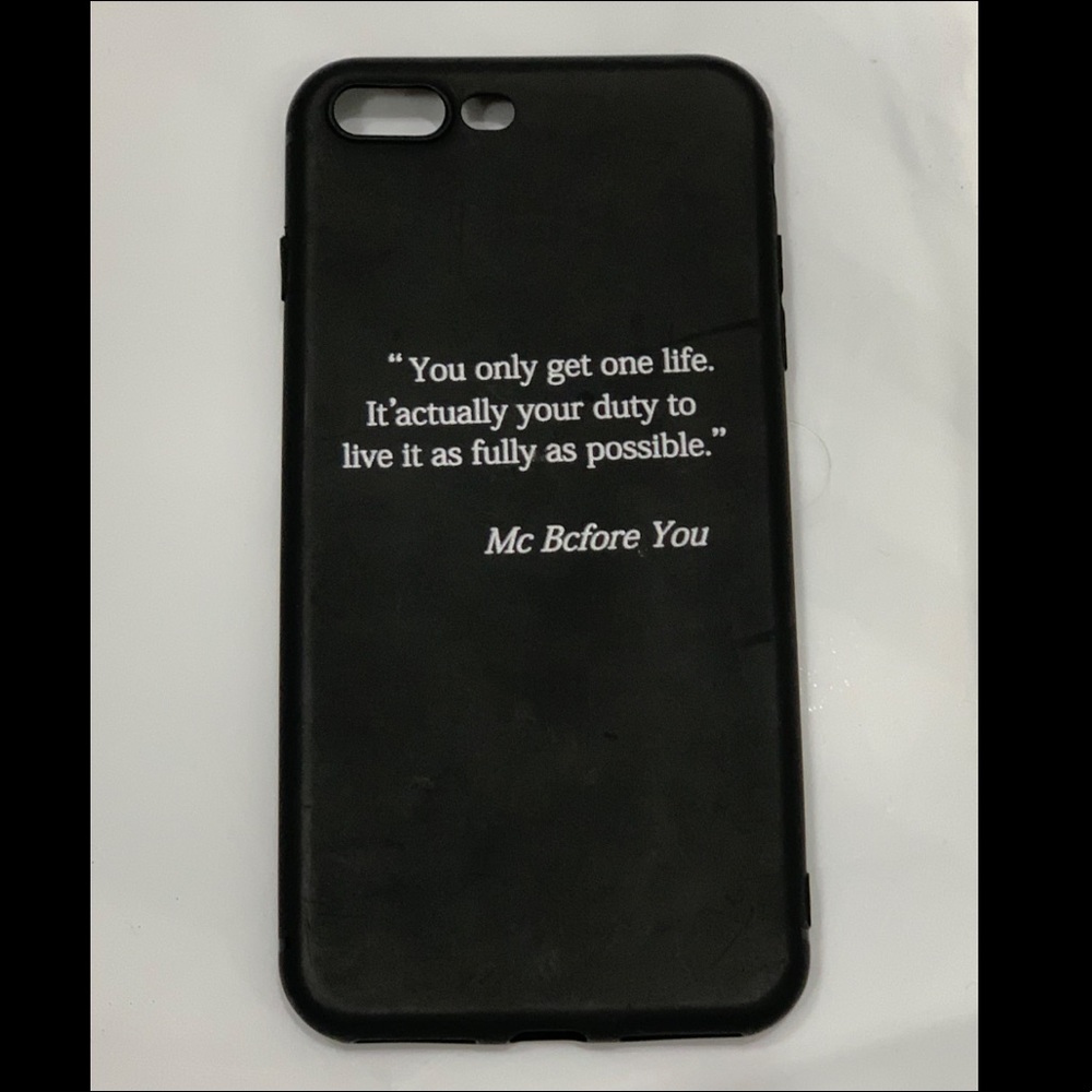 Black quote iPhone 7 Plus case